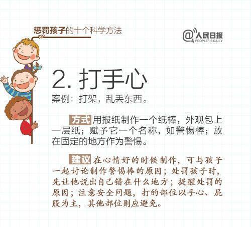 惩罚孩子只会打屁股？学学这10种“高大上”的惩戒方法吧