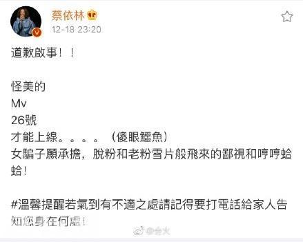 蔡依林出什么事了(蔡依林微博道歉事件始末)(1)